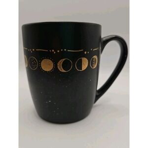 Stay Wild Moon Child Procession 12oz Black w/Gold Ceramic Mug Galaxy Celestial